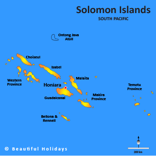 map of solomon islands