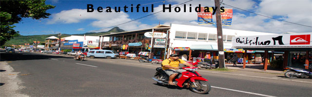 avarua town, the cook islands capital on rarotonga island