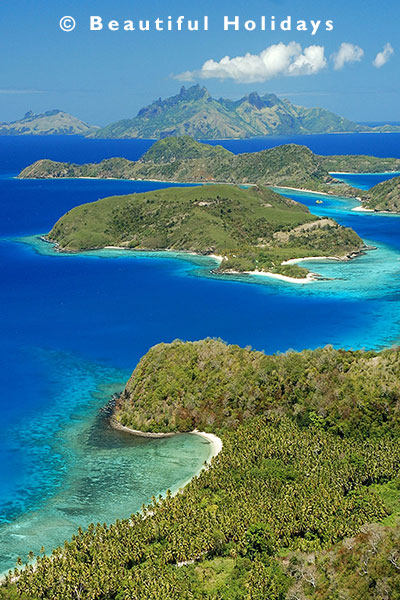 view over the yasawa islands from hill lookout