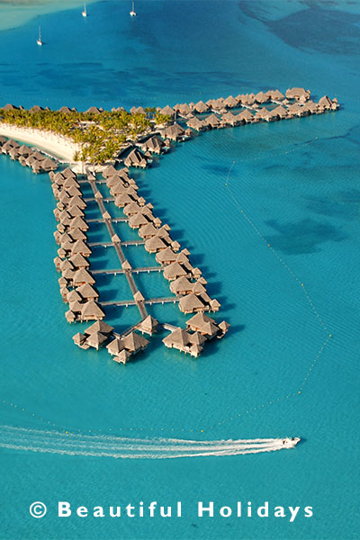 over water bungalows in bora lagoon