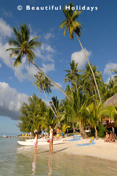 beach resort in moorea island