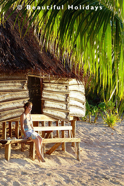 beach fale at manase on savaii island