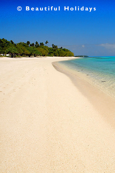 white sand beach in haapai