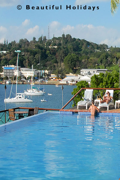 view from iririki to downtown port vila