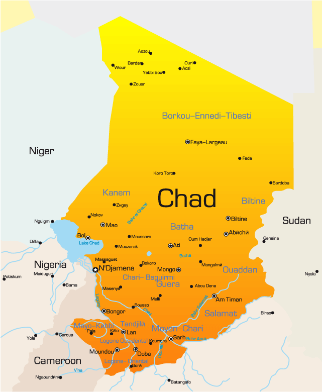 Chad Political Map By Maps Com From Maps Com World S - vrogue.co