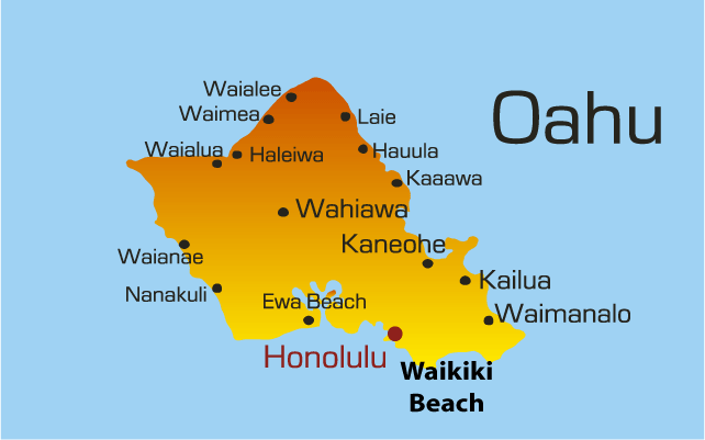Map Of The Islands In Hawaii Map Of The Islands In Hawaii