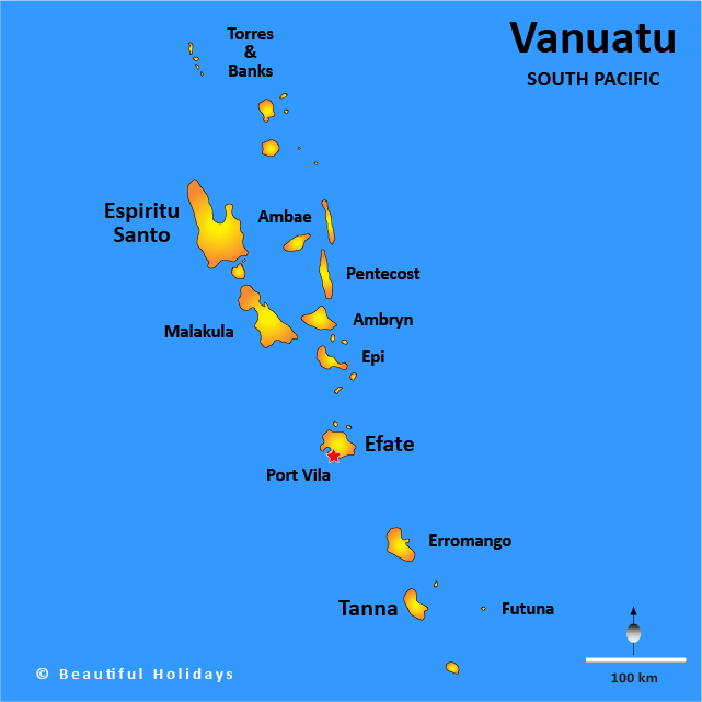 Vanuatu Op Kaart - Vogels
