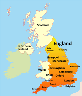 map of england europe