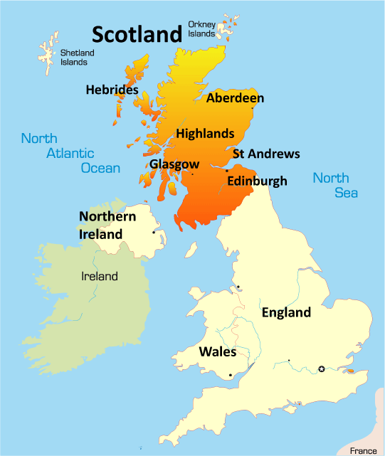 And island which parts. Шотландия на карте. Scotland на карте. Политическая карта Шотландии. Скотланд на карте.